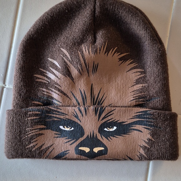 Star Wars Other - Original Star Wars Chewbacca Beanie Mask Hat Cap 2 Ways To Wear Brown EUC.